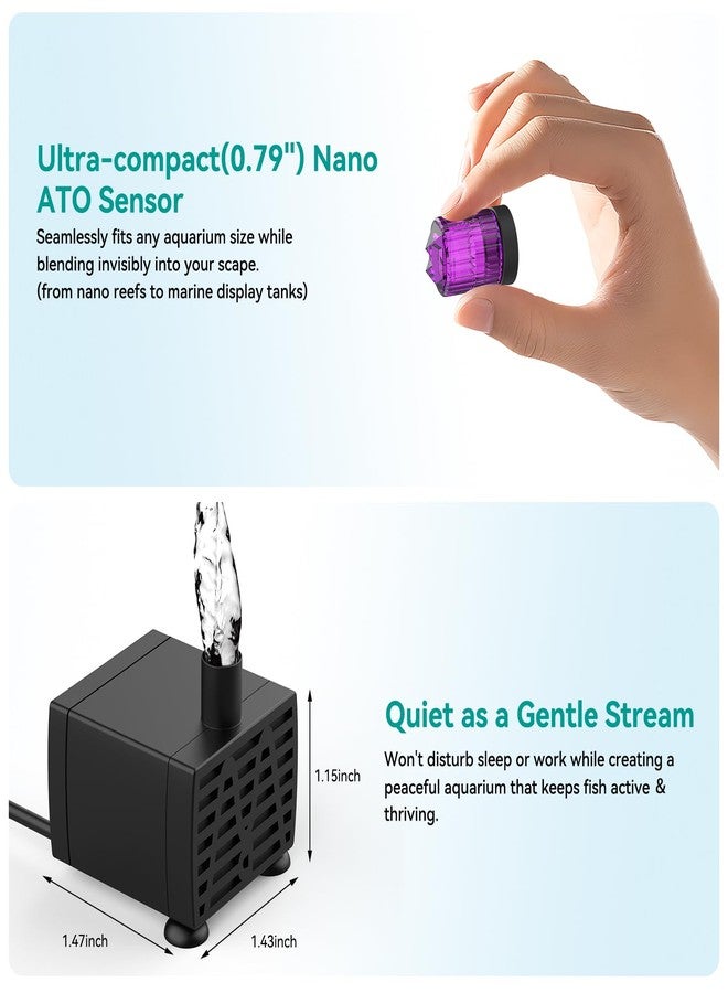 ATET Auto Top Off System ATO Saltwater Aquarium,Water Top Off System for Aquarium,Reef Tank＆Fish Tank- Purple - Image 4